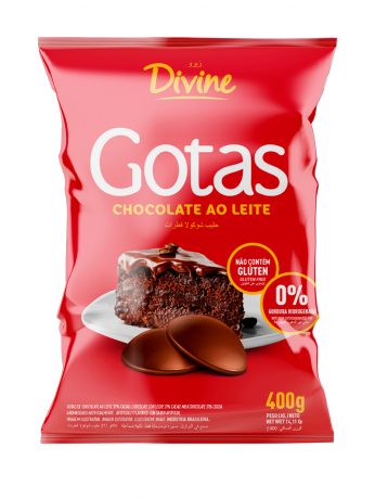 Gotas de chocolate con leche Divine 400g